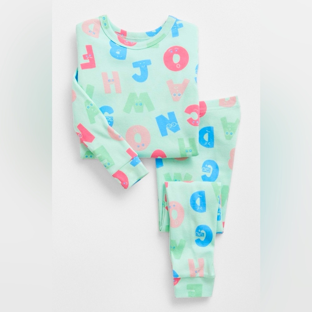Baby Gap Alphabet Print Long Sleeve Pajama Set